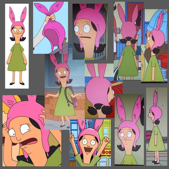 Bob's Burgers "LOUISE" 1st QUALITY ENAMEL STUD EARRINGS APPROX. 1/2" - Picture 3 of 4